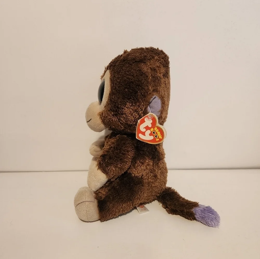 8” Ty Monkey Coconut Plush Stuffed Animal with Bio tag